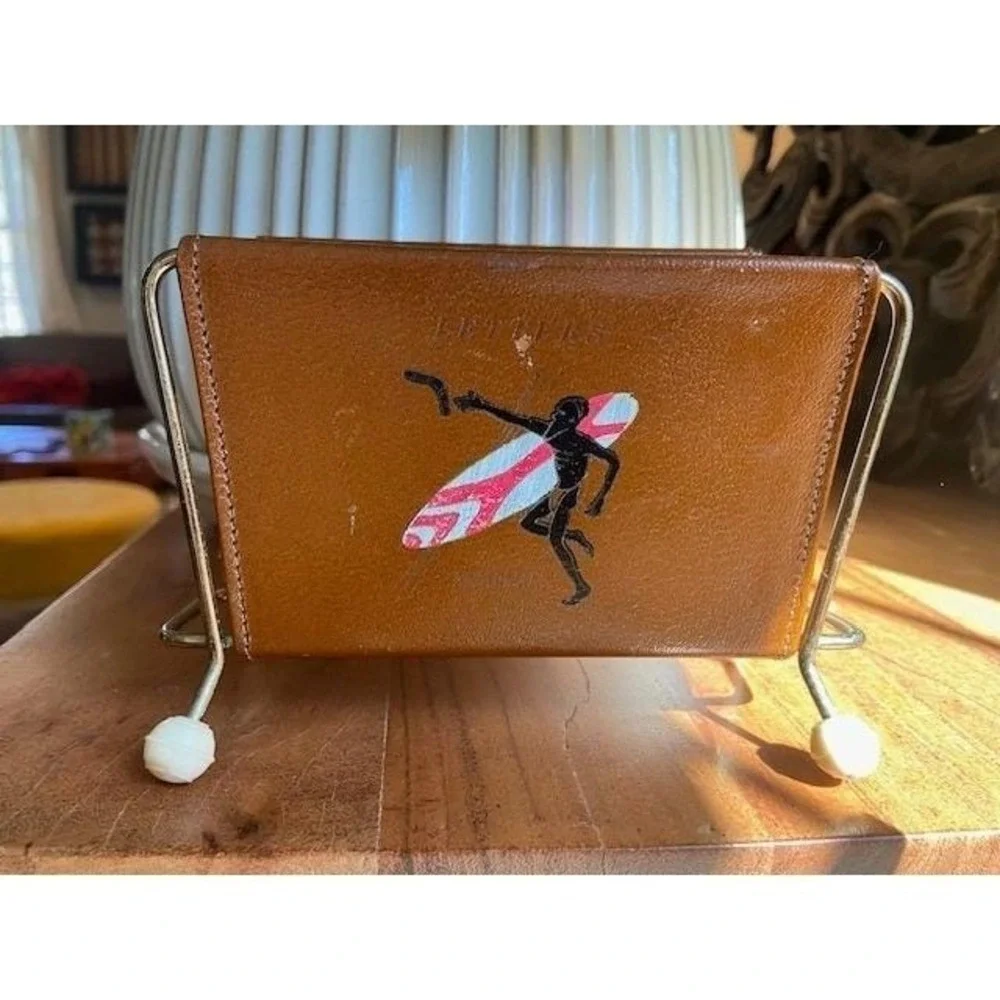 Chesterfield Australia Genuine Kangaroo Leather Letter Holder Vintage MidCentury